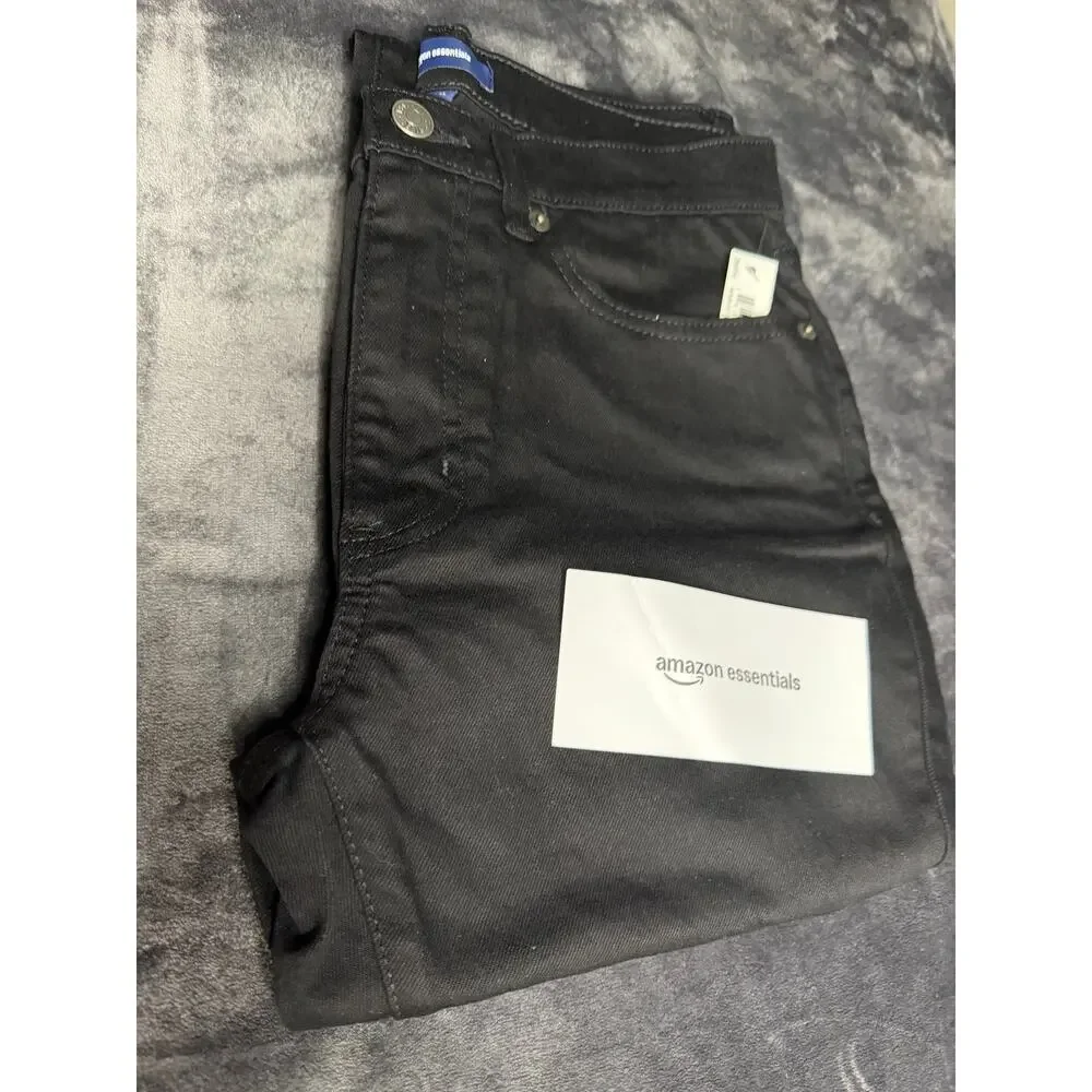 Amazon Essentials Men's Medium Stretch Skinny-Fit Jeans, Black, 29W X 34L. BB5